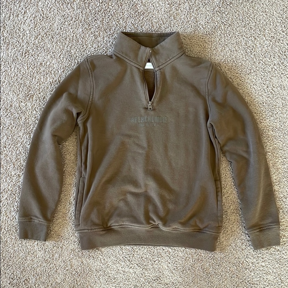 Abercrombie Kids Brown Quarter-Zip Sweatshirt 13/14